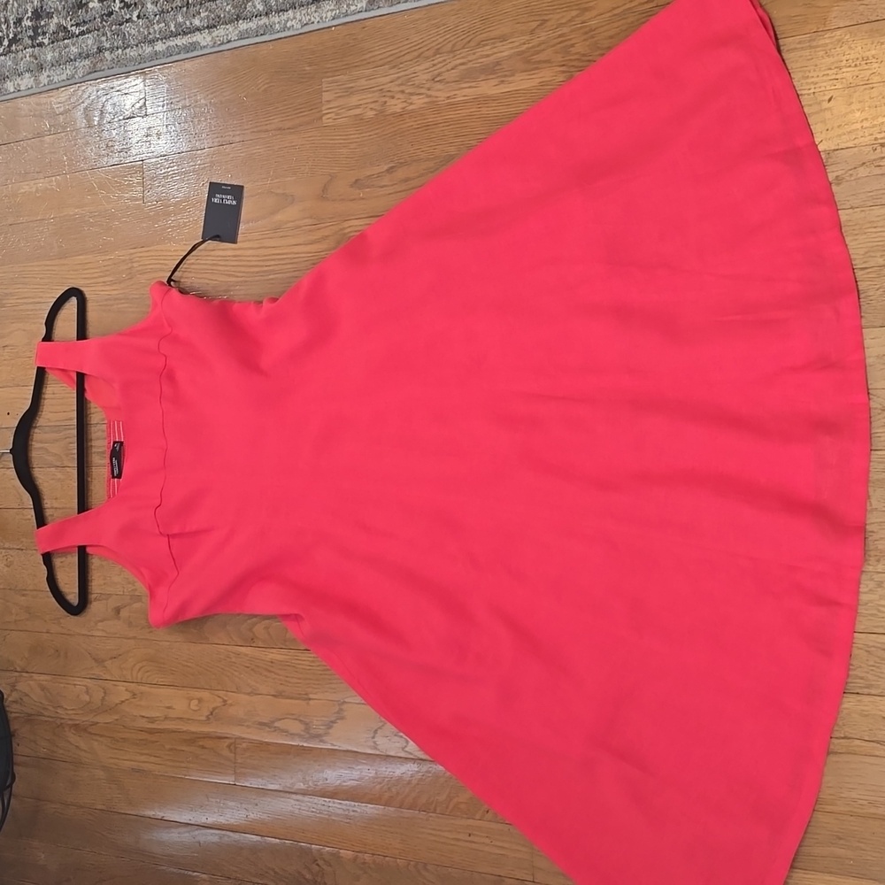 SIMPLY VERA VERAWANG BRAND WOMEN'S CORAL SLEEVELESS SUNDRESS SIZE PETITE LARGE
